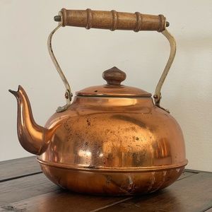 Vintage Copper Tea Kettle / Pot